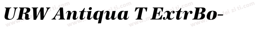 URW Antiqua T ExtrBo字体转换